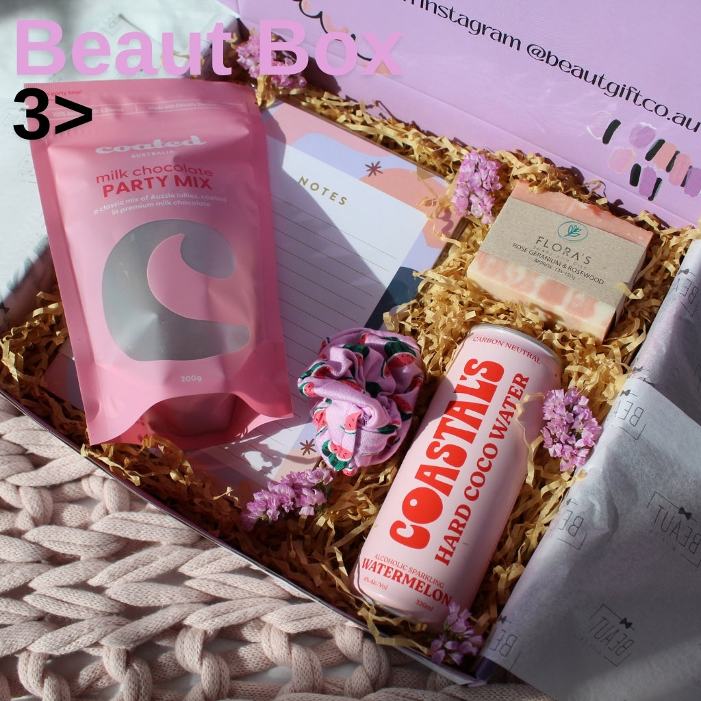 A beautifully curated, affordable Beaut Box filled with unique treats and surprises. Perfect for any occasion, valued over $69