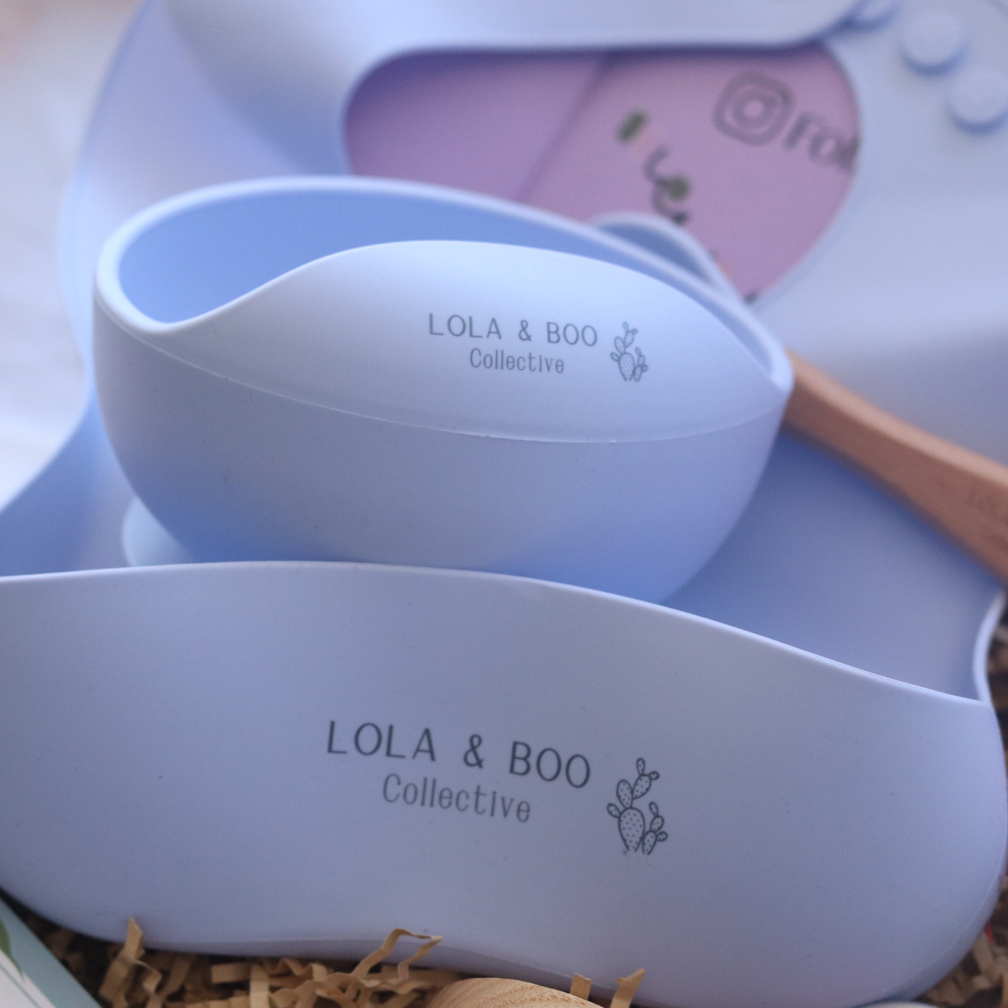 baby gift set, blue silicone feeder set, new mum, baby shower gift
