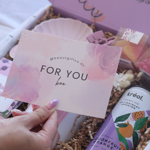 Purple FOR YOU BOO Blank Two-Sided Glossy Card – 4x6 for Personalised Handwritten Messages – Ideal for Special Occasions, Birthdays, and Thank You Notes.