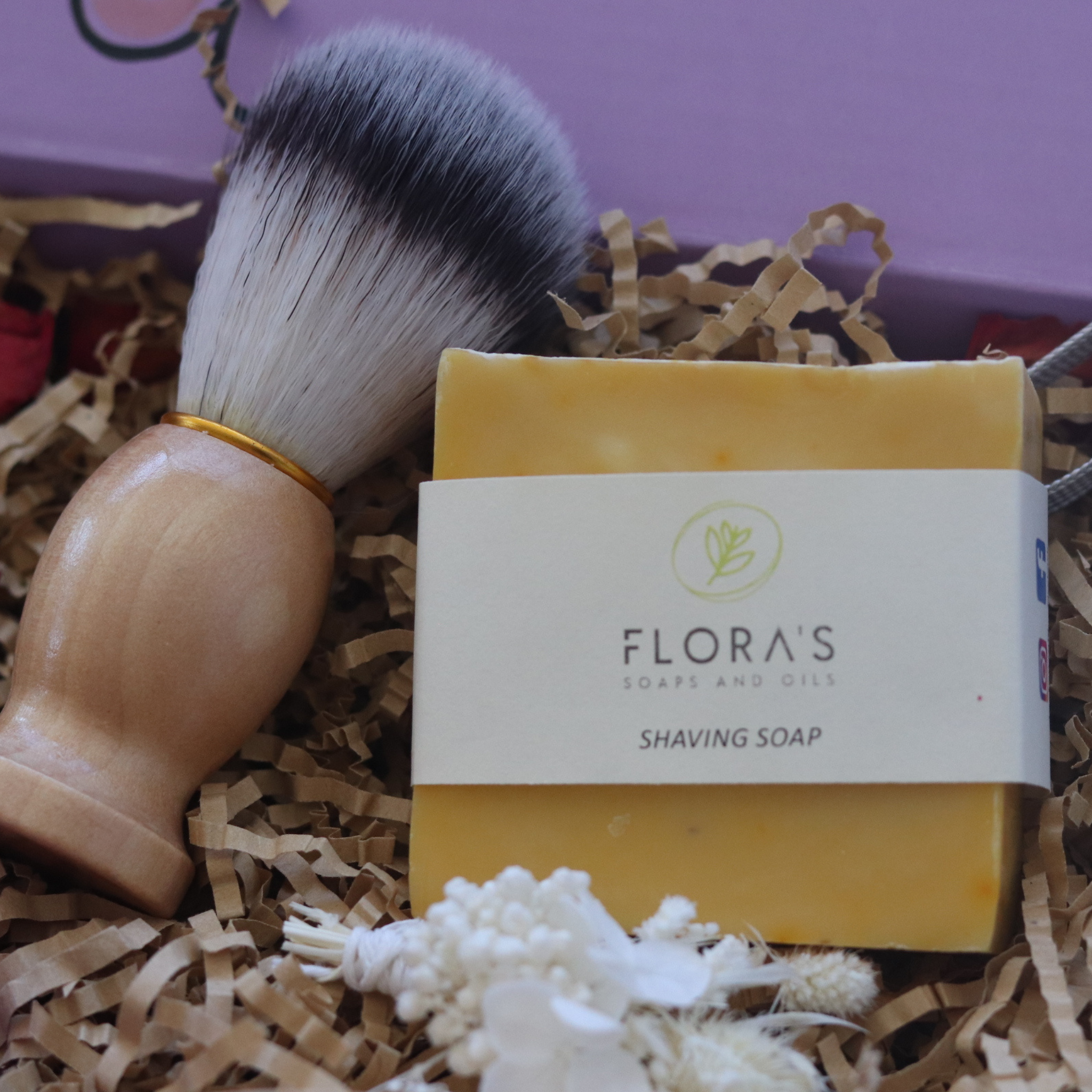 Eco-friendly Shaving Soap Bar with Cedarwood and Clove essential oils, perfect for a smooth, irritation-free shave.