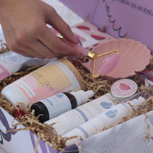 rose quarts face roller for massage