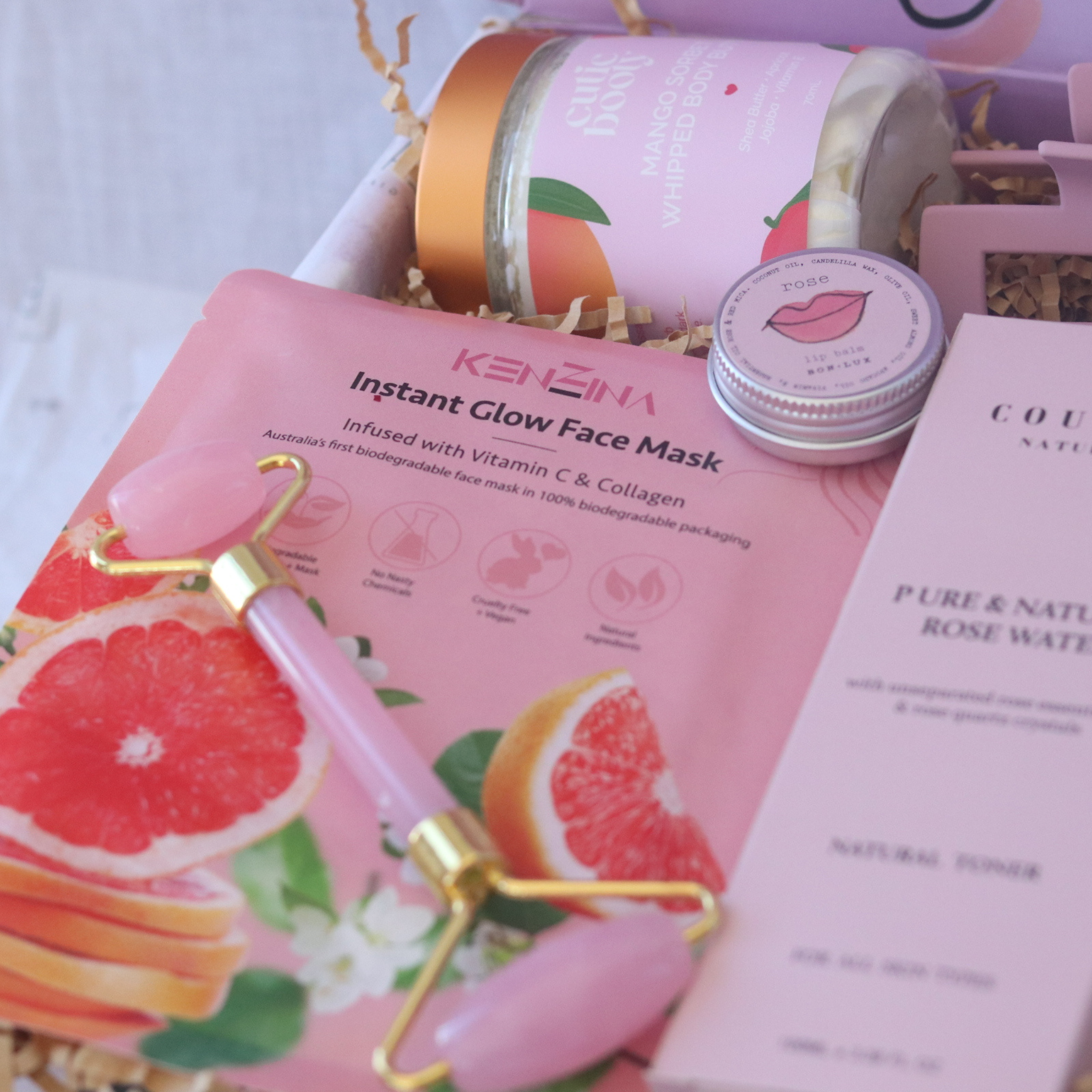 pink sheet face mask by kenzina skin