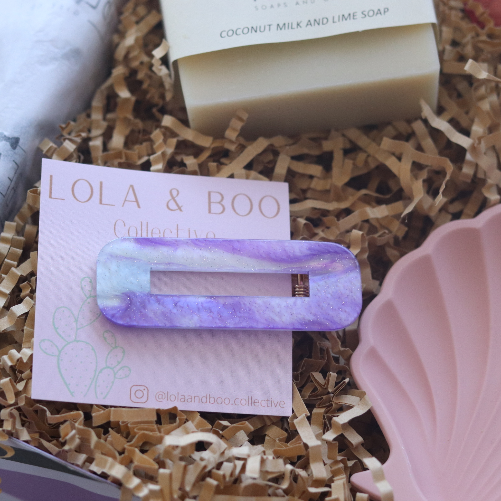 purple galaxy style rectangle clip