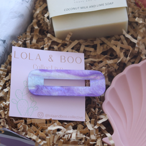 purple galaxy style rectangle clip