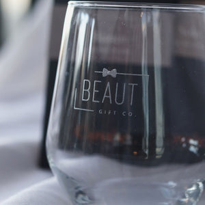 custom engraved whisky and wine glasses, with name or initials engraved, high quality glass
