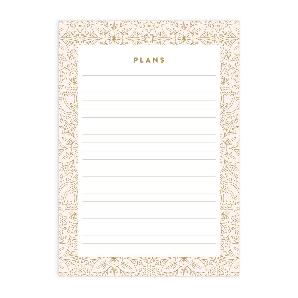 Fox & Fallow A4 notepad gold arrows