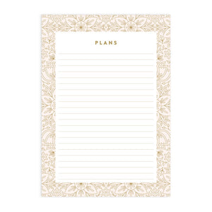 Fox & Fallow A4 notepad gold arrows