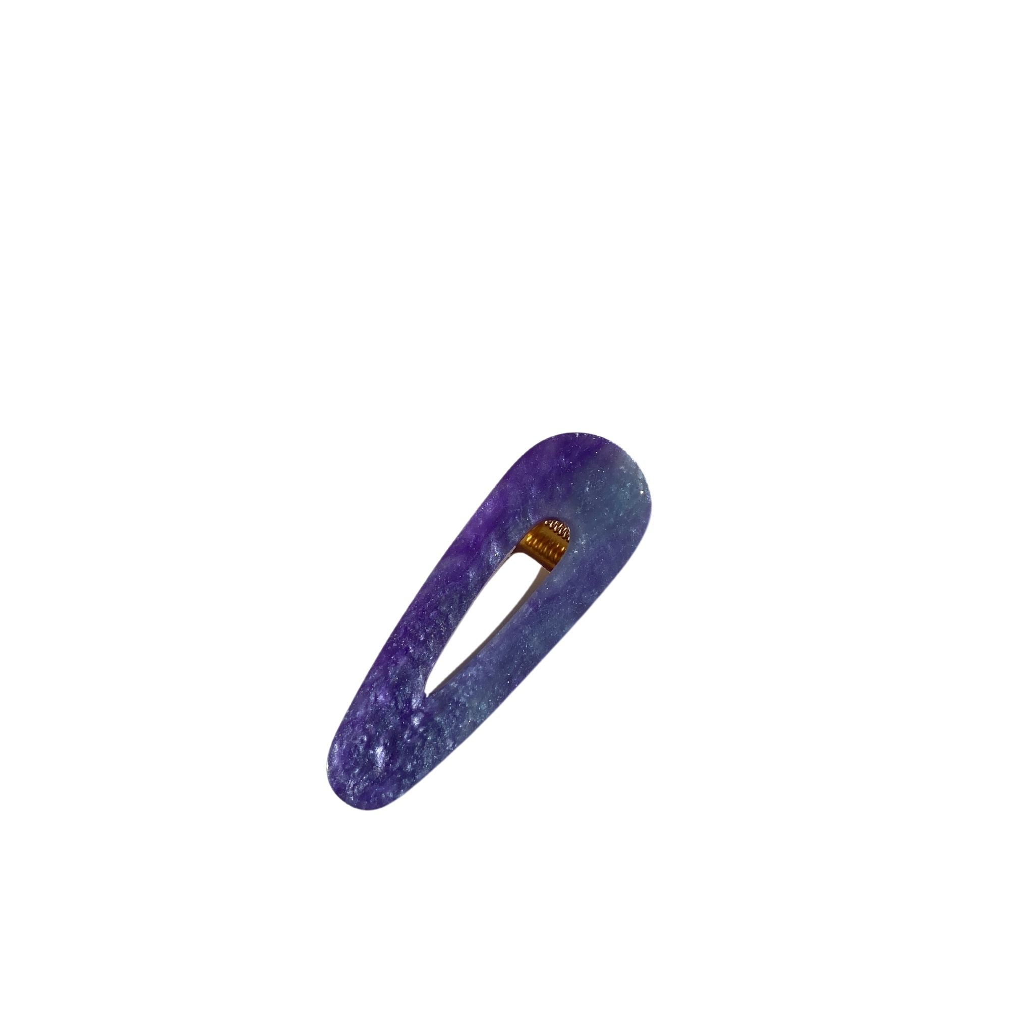 purple galaxy style hair clip