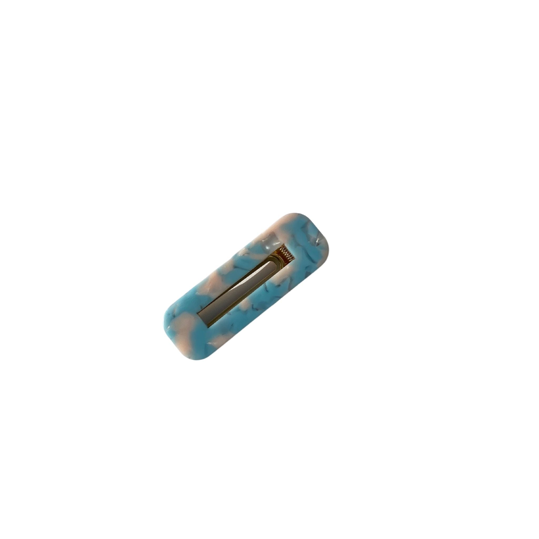 light blue square hair clip