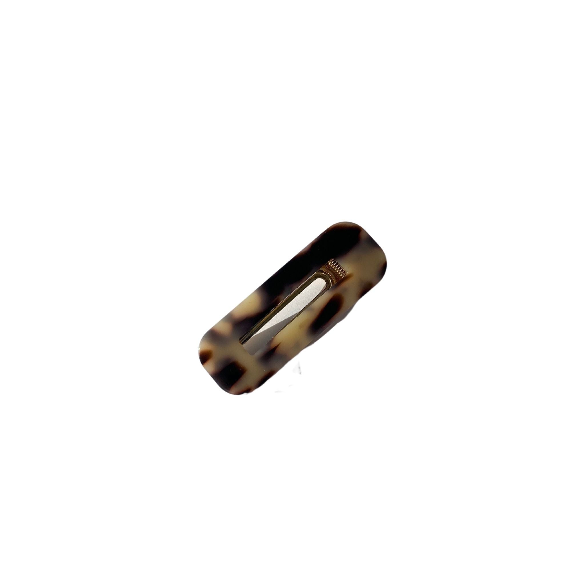 leopard hair clip rectangle