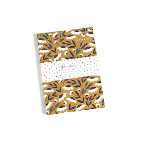 Fabric Drawer Mustard Floral Blank A5 Notebook/Sketchbook